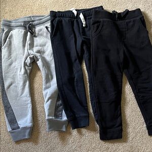 Kids Sweatpants - Light Gray and Black